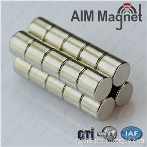 Ni-Cu-Ni Neodymium D8mm x 6mm Magnet
